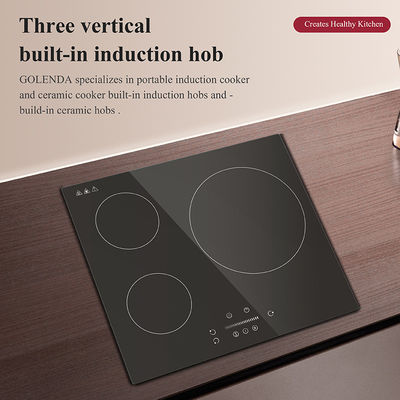 Fast Heating 3 Burner Induction Stove , Induction Cooktop With Timer 6100W