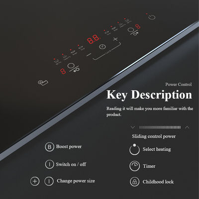 Fast Heating 3 Burner Induction Stove , Induction Cooktop With Timer 6100W