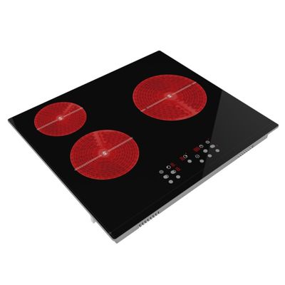 Infrared Electric Ceramic Hobs With Knob Controls , 3 Zone Ceramic Hob 5100W