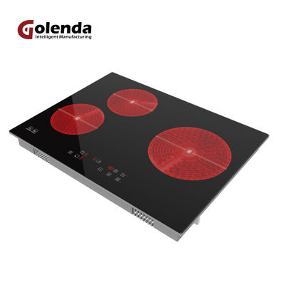 Embedded 3 Burner Ceramic Cooktop , Compact Induction Hob 4200 Watt