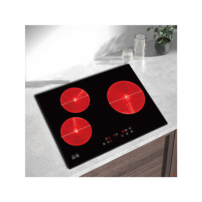 Embedded 3 Burner Ceramic Cooktop , Compact Induction Hob 4200 Watt