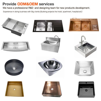 Press Stainless Steel Wash Basin , Double Bowl 30 Inch Undermount Kitchen Sink