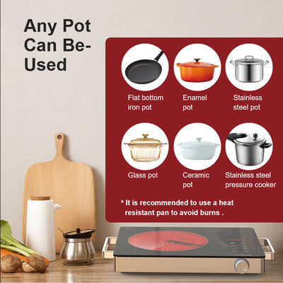 Touch Control Portable Ceramic Cooker Hob 220V  Single Burner