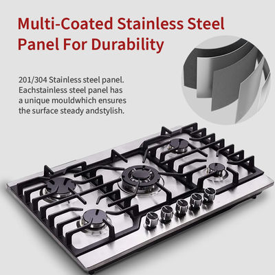 3 Burner Stainless Steel Built In Gas Cooktop Kitchen Appliance Gas Stove