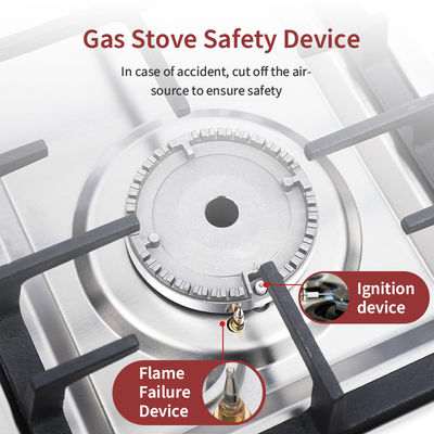 Multifunction 5 Burner Gas Stove Standard Stainless Steel Gas Cooker