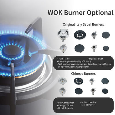 Multifunction 5 Burner Gas Stove Standard Stainless Steel Gas Cooker