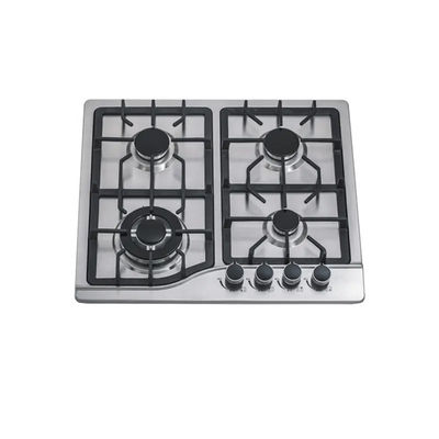 Electronic Ignition 4 Burner Gas Hob Stove Stainless Steel